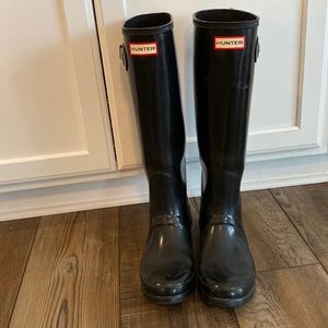 Tall Black Hunter Boots - Great condition!